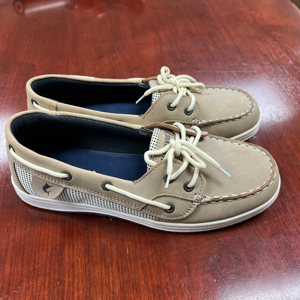 Reel Legends Womens Tan Boat Shoes Sz 9 - Picture 3 of 7